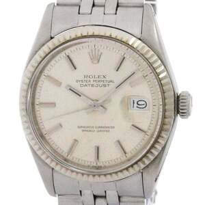 Vintage ROLEX Datejust 1601 White Gold Steel Automatic Mens Watch